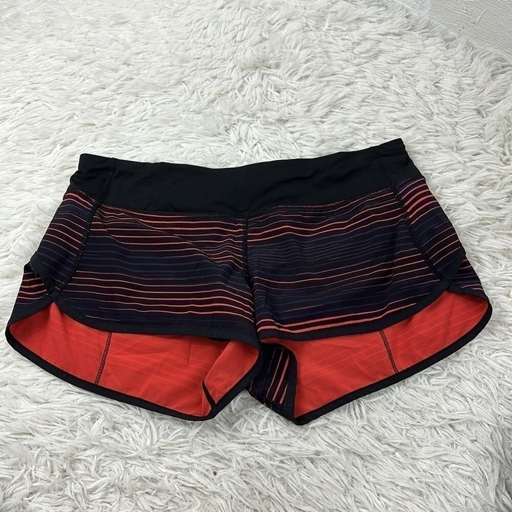 Lululemon Run: Speed Short *4-way Stretch Twisted Dune Alarming Black / Black
